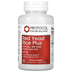Червоний рис Protocol for Life Balance Red Yeast Rice Plus 1030 mg 90 Veg Caps