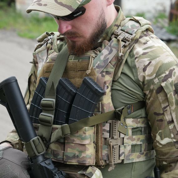 Збройовий ремінь RAGNAROK "TYR" Gen.II (1/2-точковий) з додатковим кріпленням Олива | Зображення 2