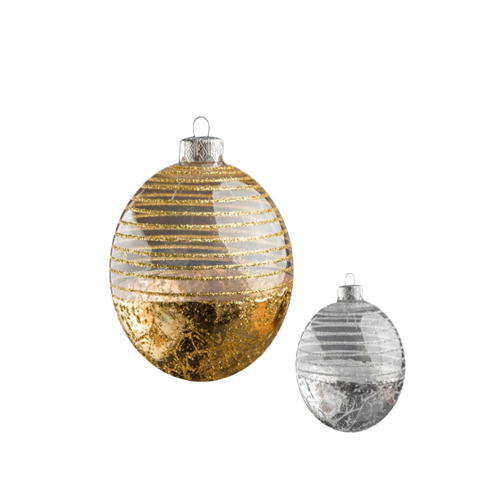 Ялинкова куля Пів-Ретро d10см прозорий КС | Зображення 1