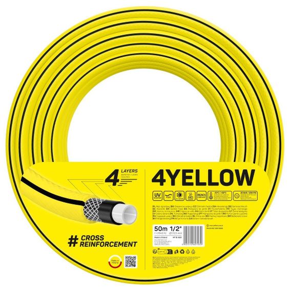 Садовий шланг Cellfast 4YELLOW 1/2" 50 м 10-502