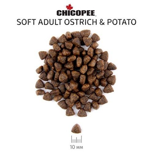 Сухий корм із м'ясом страуса для собак Chicopee HNL Soft Adult Ostrich & Potato, 12 кг | Зображення 1