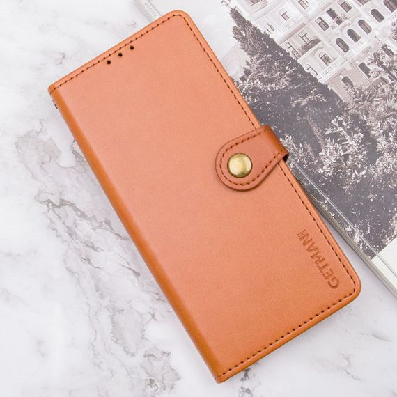 Кожаный чехол-книжка GETMAN Gallant (PU) для Motorola Moto G15 4G Коричневый | Зображення 3