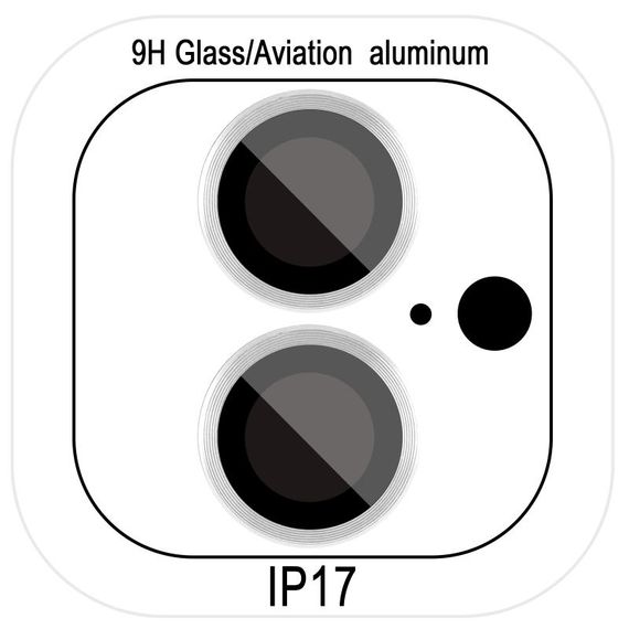 Защитное стекло Metal Classic на камеру (в упак.) для Apple iPhone 17 (6.3") Серебряный / Silver