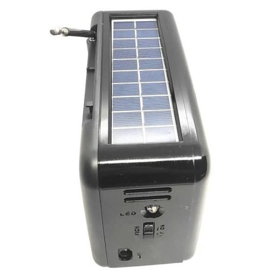 Радіоприймач із сонячною панеллю RX BT978S USB, MP3 Чорний