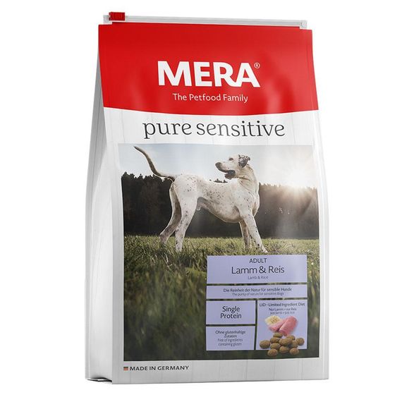 Сухий корм Mera Pure Sensitive Lamm&Reis для собак з ягням та рисом 12.5 кг