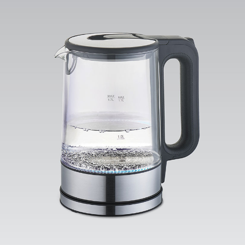 Електрочайник 1,7л 2200W скло (диск) чорний MR-053-BLACK Maestro | Зображення 1