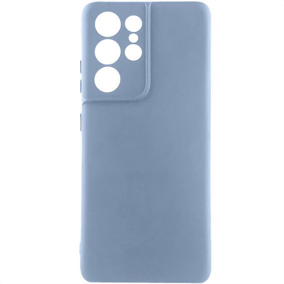 Чохол TPU GETMAN Liquid Silk Full Camera для Samsung Galaxy S22 Ultra Блакитний / Lilac Blue