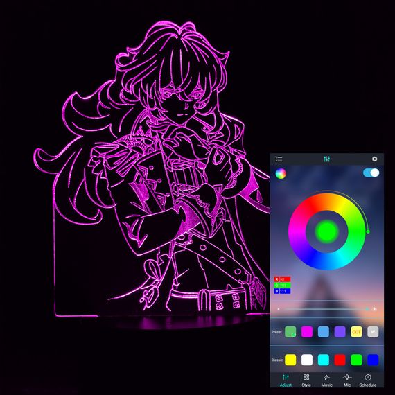 Акриловий світильник-нічник керування з телефона Дилюк (DILUC) tty-n000411