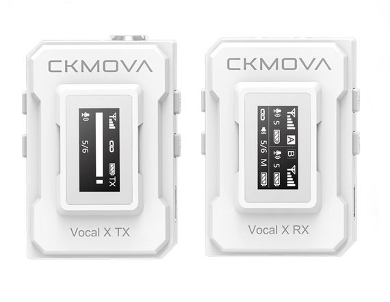 Радіосистема (мікрофон бездротовий) CKMOVA Vocal X V1W (Білий)
