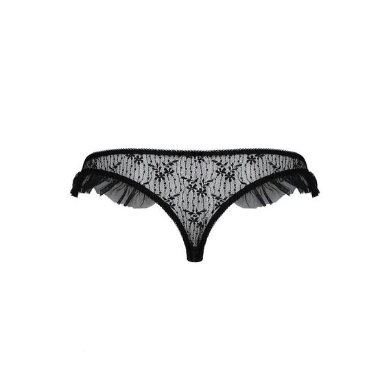 Трусики з оборками DONIA THONG black L/XL - Passion Exclusive | Зображення 5