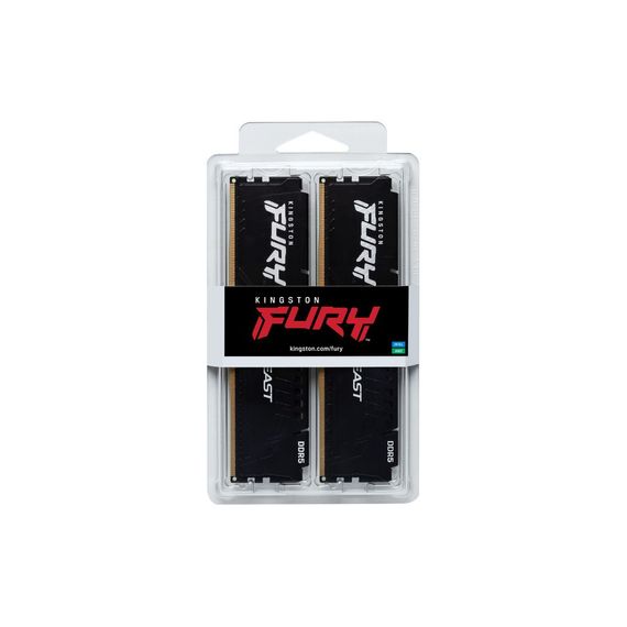 Модуль пам'яті для комп'ютера DDR5 32GB (2x16GB) 6000 MHz Beast Black XMP Kingston Fury (ex.HyperX) (KF560C30BBK2-32) | Зображення 4