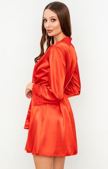 Комплект халат и сорочка LivCo Corsetti Jacqueline Красный S/M | Зображення 4