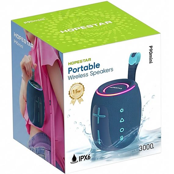 Bluetooth колонка Hopestar P90 mini 15W Blue | Зображення 2