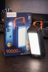 Повербанк з ліхтарем 90000mAh 22.5W Hoco J107 Super 333Wh PD20W 4xUSB/Type-C/MicroUSB