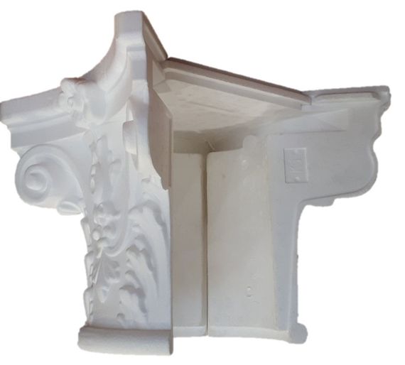 Капітель коринфская колони СІМ'Я K1, 330х330х270 мм | Зображення 1