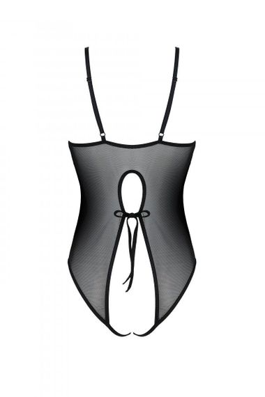 Боді з ажурним декором та відкритим кроком Passion URSULA BODY S/M, black sexstyle | Зображення 3
