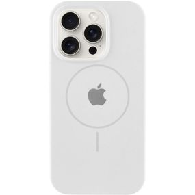 Чохол Silicone Case Full Protective (AA) with MagSafe для Apple iPhone 15 Pro (6.1") Білий / White