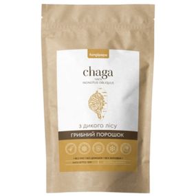 Грибной комплекс Fungipapa Чага (Inonotus obliquus) - грибной порошок 120 г /60 порций/