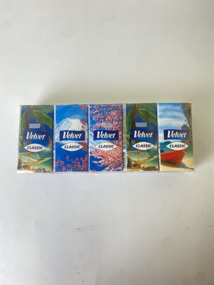 Velvet носові хустки Classic 10x10 шт 3 шарові