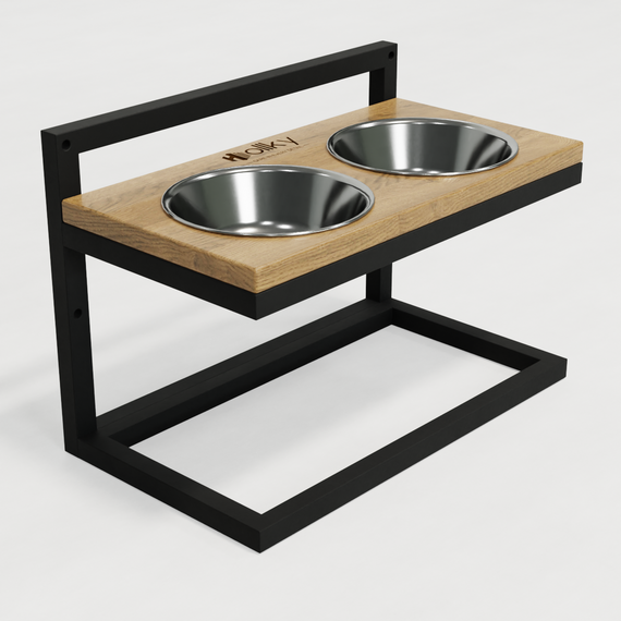 Миски на регулируемой подставке для средних собак Hollky Flex M (2 × 0.85 л) FM-422530-BLNT | Зображення 2
