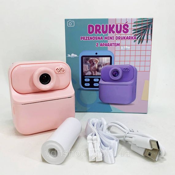 Детский фотоаппарат в виде игрушки, Фотокамера для детей с моментальной печатью, Маленький фотоаппарат AI-58 | Зображення 5