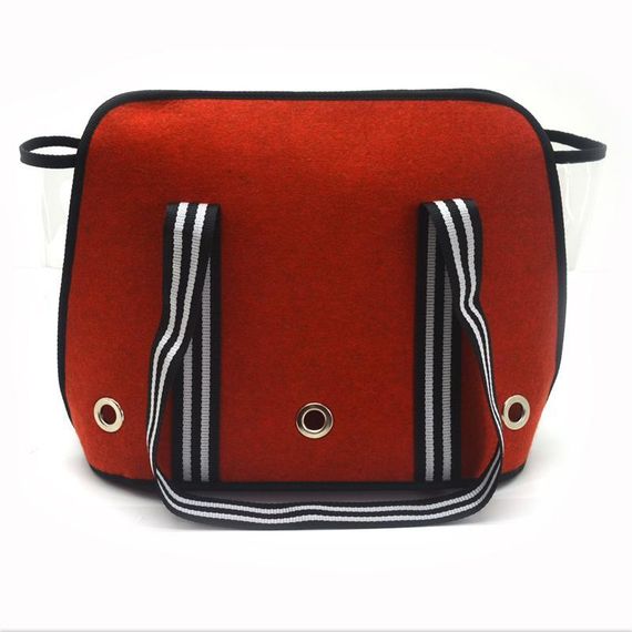 Сумка переноска Zoo-hunt для малых пород собак и котов Олимп №1 23х43х34 см красная