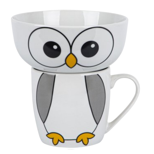 Набір дитячого посуду Happy Owl 2 предмети:(піала/чашка) YF6014 LIMITED EDITION | Зображення 2