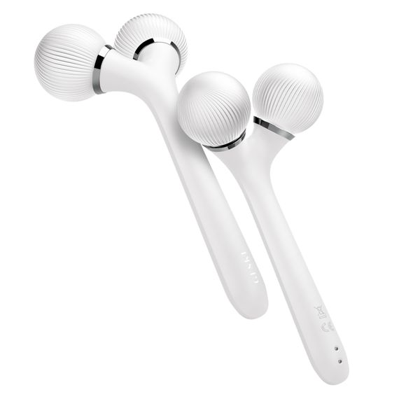 Електронний ультразвуковий ролик для обличчя та тіла GESKE Sonic Facial&Body Roller 4в1 white | Зображення 5