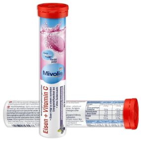 "Железо + витамин С" Витамины Миволиса водорастворимые (без сахара) Mivolis