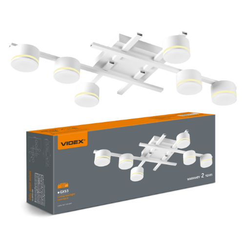 Світильник VIDEX під лампу 6xGX53 накладний Білий (VL-SPF31-6W)