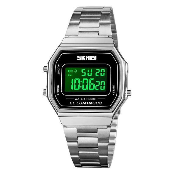 Годинник квадратний Ретро SKMEI 1647SI, Годинник retro vintage, Чоловічі наручні годинники vintage new ZW-52 | Зображення 5