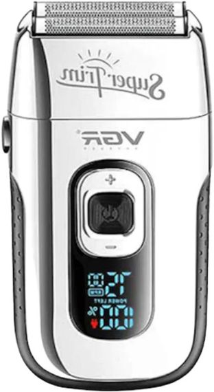 Електробритва VGR V-332 Silver, подвійне лезо, триммер, LED Display (45693-V-332 SILVER_538)