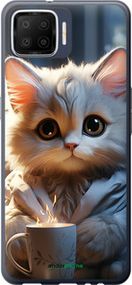 Чохол на Oppo A73 Білий кіт "5646u-1379-2448"