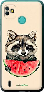 Чохол на Tecno Pop 5 BD2p Єнотик з кавуном "4605u-2412-2448"