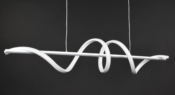 Люстра світлодіодна підвісна LED світильник для квартири на стелю лед 27337 Білий 30-100х20х100 см. | Зображення 6