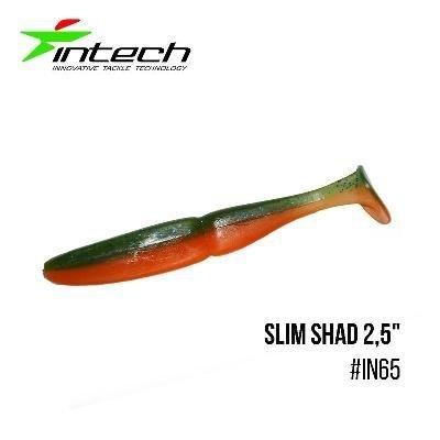 Силіконова приманка, Їстівний силікон Intech Інтеч Slim Shad 2,5"12 шт IN65