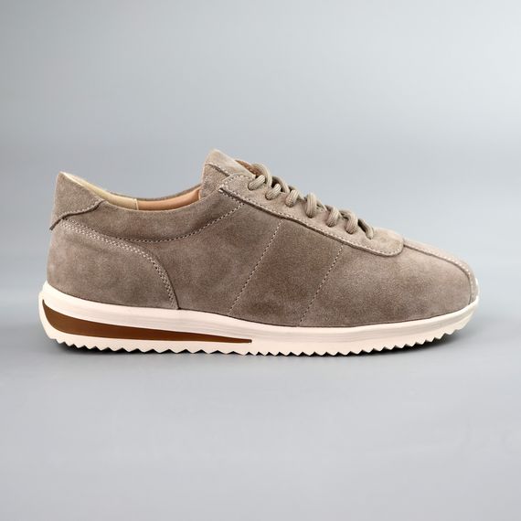 Кросівки жіночі замшеві 591461 Темно-бежеві 36 37 38 39 40 41