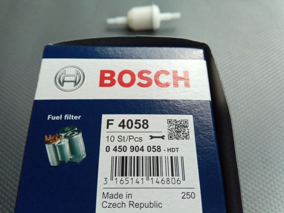 Фільтр паливний тонкого очищення прямоток маленький BOSCH (0450904058) (25067130) | Зображення 2