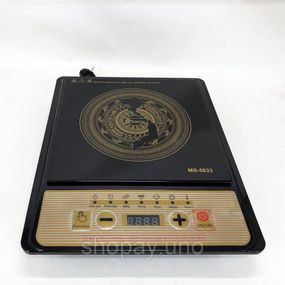 Настольная плита Domotec MS-5833 Однокомфортная Индукционная, электроплита 2000 вт, плита домашняя