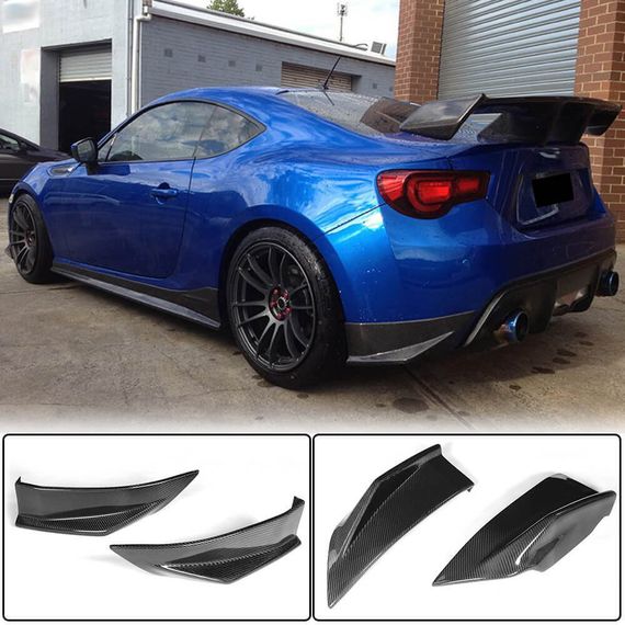 Накладки на задній бампер V2 (Карбон) для Subaru BRZ 2012-2021 рр | Зображення 1