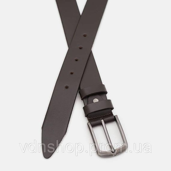 Ремінь з натуральної шкіри чоловічий 115×3.5 / пояс для брюків, коричневий | Зображення 1
