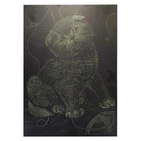 Гравюра А4 "Кіт" ГрА4-18з економ варіант в пакеті 29,7х21 см