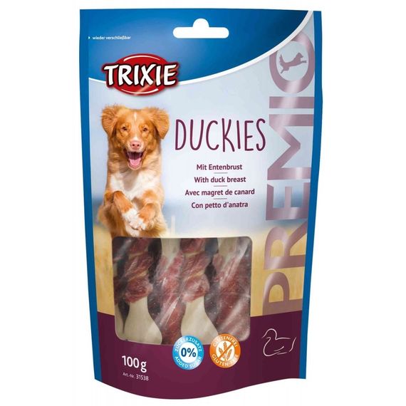 Ласощі для собак з качкою Trixie Premio Duckies, 100 гр