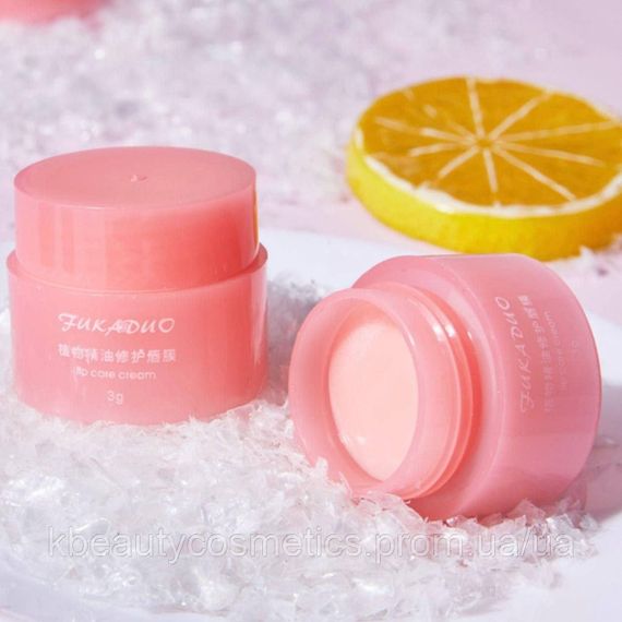 Нічна маска для губ Fukaduo lip care cream з лопаткою для нанесення | Зображення 1