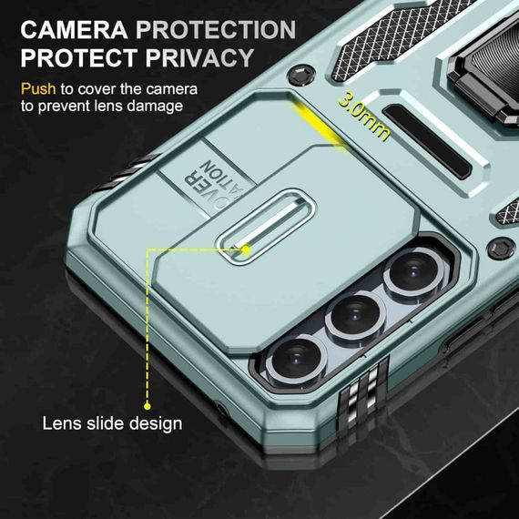 Ударопрочный чехол Camshield Army Ring для Samsung Galaxy A54 5G Зеленый / Light Green | Зображення 3