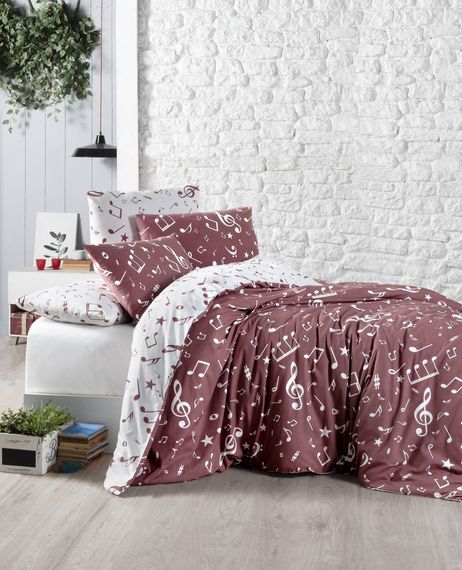 Постельное белье First Choice Ranforce 200 х 220 см Major Dark Red