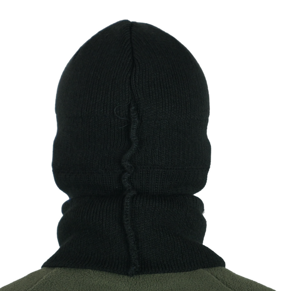 Шапка-балаклава вязаная на флисе черный | Зображення 5