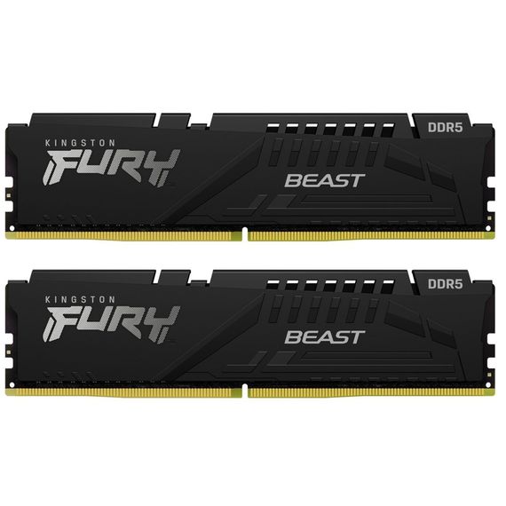 Модуль пам'яті для комп'ютера DDR5 64GB (2x32GB) 5600 MHz Beast EXPO Black Kingston Fury (ex.HyperX) (KF556C40BB2K2-64)