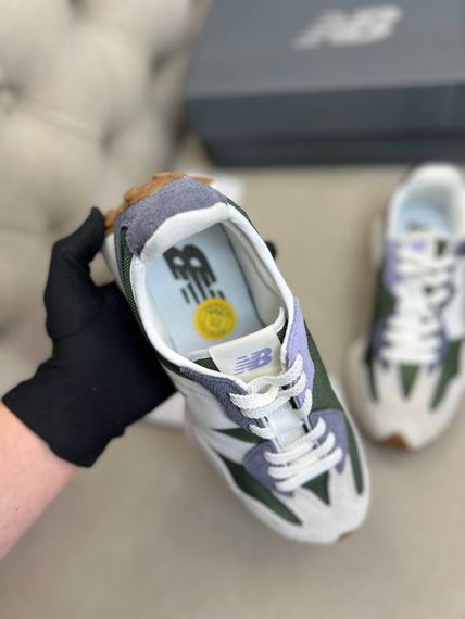 Кросівки чоловічі New Balance зелені замша та текстиль ob427-1 | Зображення 3