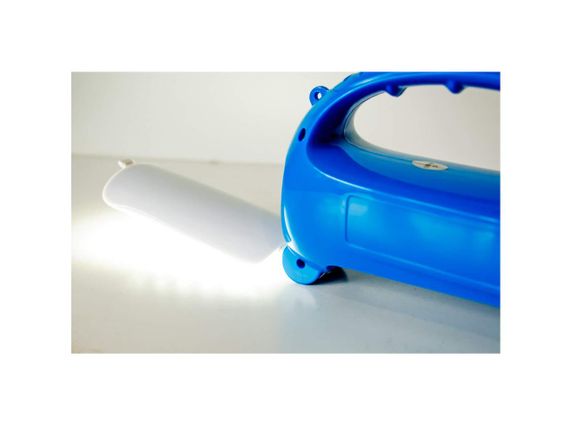 Мощный светодиодный аккумуляторный фонарь прожектор YAJIA YJ 2820-1 Blue переносной фонарь для охраны | Зображення 3